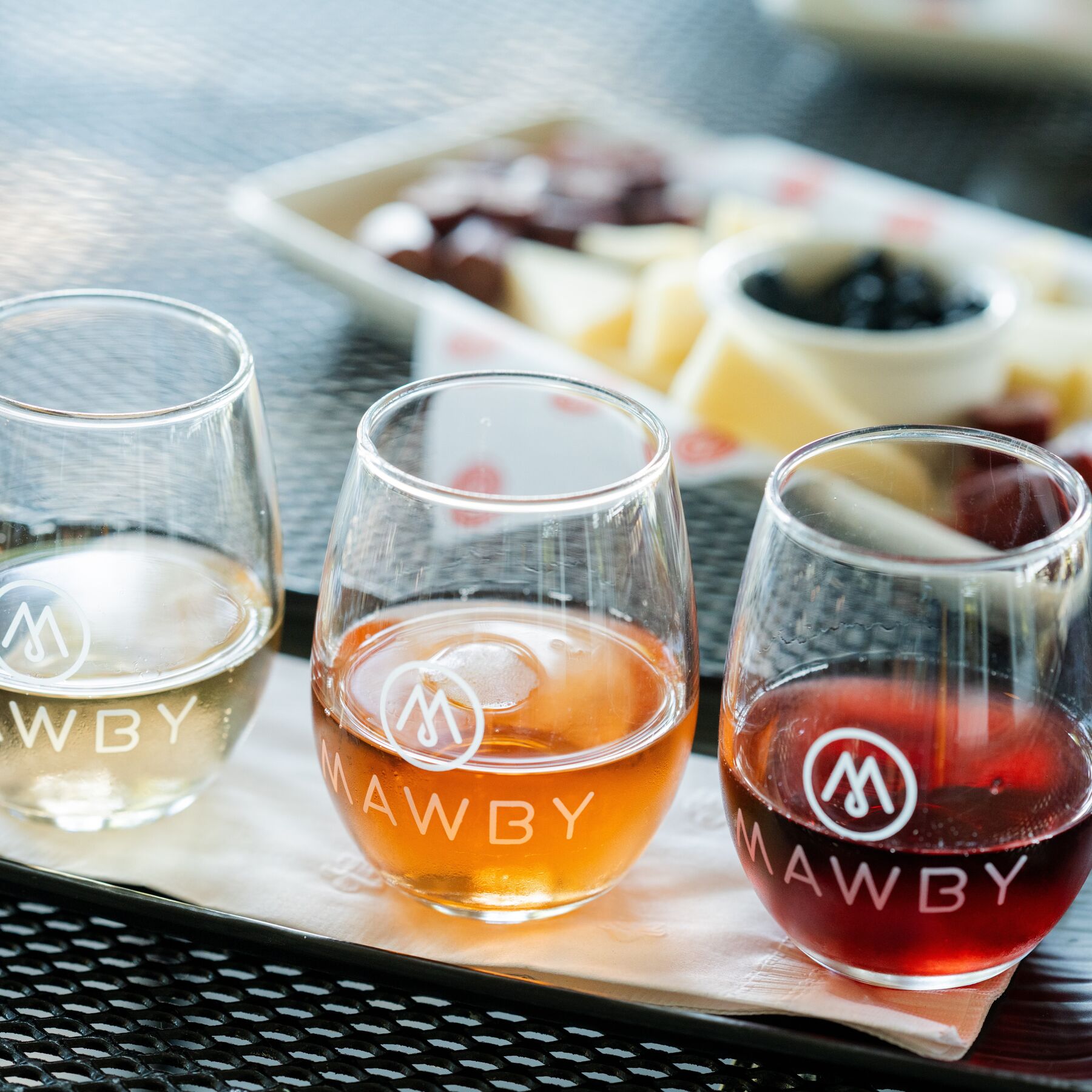 Scenic vineyard road and countryside view on Leelanau Peninsula